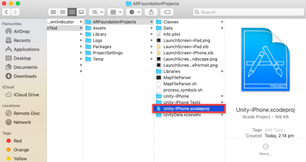 iOS finder xcode project